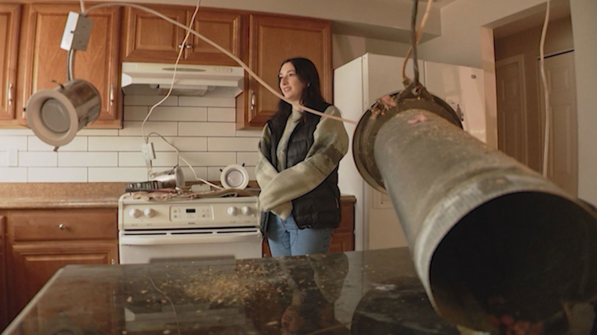 An Issaquah family is without a home after a tree came crashing through the roof during the bomb cyclone.